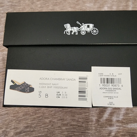 COACH Adora Sandal In Signature Chambray - Picture 6 of 9